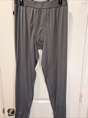 Lands End Mens Base Layer Pants Large 36-38 Gray Thermal Long Underwear